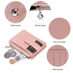 Portefeuille en gros mince pour femmes porte-cartes pour femmes minces blocage RFID petits portefeuilles en cuir véritable pour le <span class=keywords><strong>voyage</strong></span> - Product Image 5