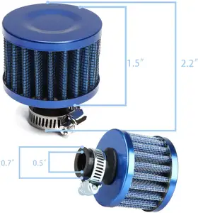 AF001-BL Universal car parts 12mm Cold Air Intake Filter Mini Breather Turbo Vent Cleaner for Car Motorcycle Engine Parts Blue