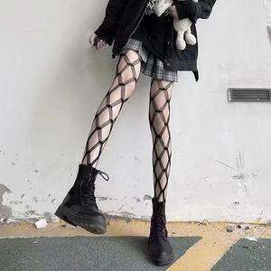 Black Fishnet Stockings Women 0D Ultra Thin Transparent Nylon Hollowed Out Diamond Pattern Sexy Trendy Ins Style - Product Image 4