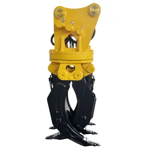 Hydraulic Log Grapple CE Approved 360 Degree Rotation Grapple for 10 Ton Excavator