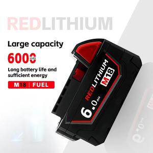 Bateria Milwaukee 18V M18B6 6000mAh Recarregável Compatível com Ferramentas Milwaukee Embalada em Caixa Colorida - Product Image 6