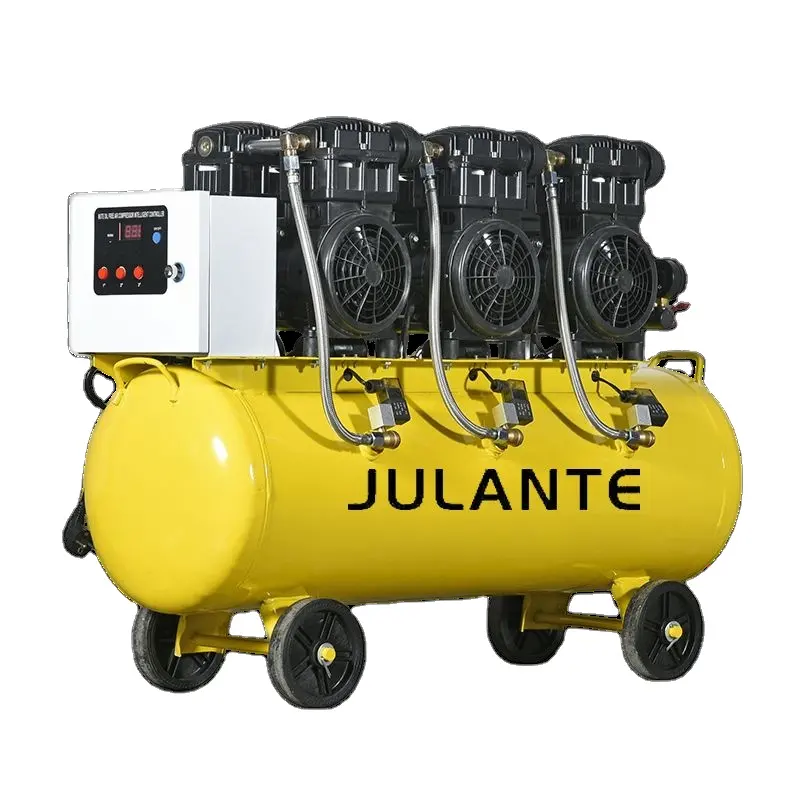 Venda quente 4.8KW 6HP 200L Oil Free Air Compressors Compressor De Ar Elétrico Industrial