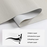 100% cortinas enrollables inalámbricas opacas para ventanas, persianas tejidas naturales protegidas contra rayos UV, técnica Lisa para oficina en casa