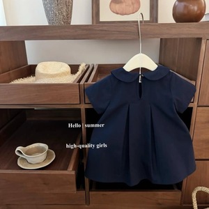 Child Star Circle Girls Short Sleeve Dress With Bow Tie Breathable Princess Style For Little Girls - Product Image 3