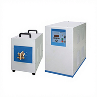 Machine de chauffage par induction électromagnétique haute fréquence à forgeage partiel 80KW avec bobines