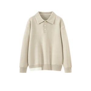 Pull en maille pour homme à col, respirant, décontracté, tendance automne, avec logo sur le devant - Product Image 6