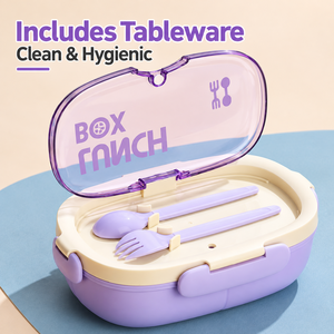 Lonchera Compartimentada Portátil, Bento Box a Prueba de Fugas, Apta para Microondas, con Botella de Agua para Oficina y Escuela - Product Image 2