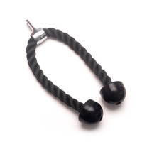 MKAS Corde de traction triceps en silicone coloré à double poignée, équipement de gym pour musculation et entraînement physique, logo personnalisé disponible