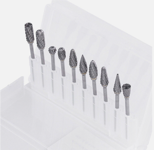 10 adet Tungsten karbür freze kesicisi döner matkap takım 2.35/3mm 1/8 ''Shank matkap uçları çift elmas Metal taşlama ağaç İşleme - Product Image 4