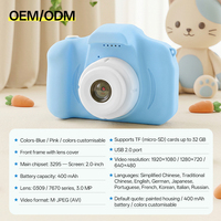 Appareil photo selfie pour enfants OEM, double objectif, écran 2,0 pouces, 3MP, 1080P, zoom 4x, lecteur de musique, vente en gros d'usine pour filles et garçons