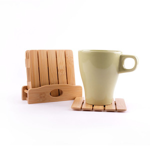 Wholesale Chinese-style bamboo tea saucer and coaster <b>sets</b>, custom-made bamboo heat-insulating Kung Fu tea accessories - Product Image 2
