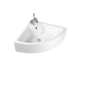 Wall Mounted Bathroom Lavabo Bowl Sink Ceramic Delta Triangular Shape Conrer Art Wash Basin