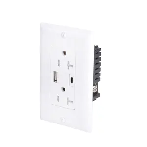 American Dual power receptacle Type A USB port wall socket duplex 2.1A Usb Outlet Sockets for Household