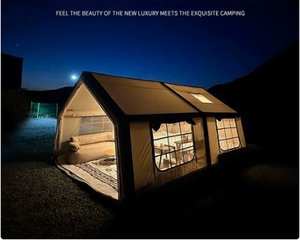 Tenda Gonfiabile Air Beam per 6-8 Persone con Tettoia in Cotone TC Tech, Pavimento Impermeabile 3000mm Rivestito a Coltello per Campeggio/Spiaggia - Product Image 2