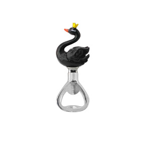 Black Swan Bottle Opener Zinc Alloy Crown Design Beer Opener Valentine's Day Gift - Product Image 1