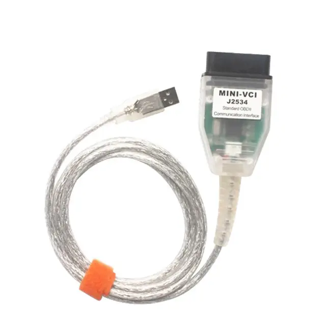 Más V14.20.019 MINI VCI para T-O-Y-OTA TIS Techstream FTDI J2534 OBD OBD2 para T-O--YOTA herramienta de diagnóstico del escáner coche diagnósticos Cable