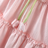 Vente chaude été nouvelle couleur unie filles fleur robe trésor volant manches bébé princesse robe confortable bébé vêtements
