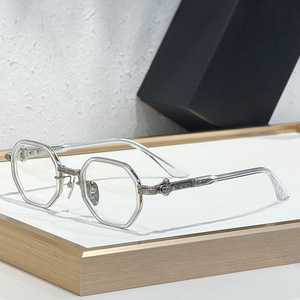Octagonal Eyeglass Frames Full-Frame Metal <b>Hinges</b> Resin Lenses Unisex Anti Blue <b>Light</b> Glasses TATTERS - Product Image 2