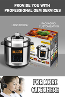 Autocuiseur Électrique Multifonction 16-en-1 OEM/ODM 6L 220V 1000W avec Cuve Intérieure en Aluminium pour Usage Domestique et Hôtelier, Idéal pour la Cuisson de Ragoûts de Bœuf et les Repas Quotidiens