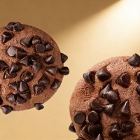 Kue Kering Cokelat Chip Tanpa Bahan Tambahan Buatan Rasa Kakao Ganda Biskuit Renyah Kemasan Individu untuk Supermarket & Toko Roti