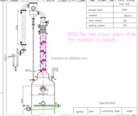 Colonne de reflux en cuivre 100L 200L 300L pour la distillation d'alcool