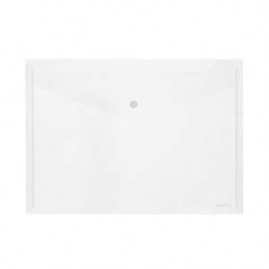 A4 Clear PP Leather <b>Document</b> Bag With Snap Button Closure Office/School <b>Box</b> File Wallet With School Use Pattern - Product Image 5