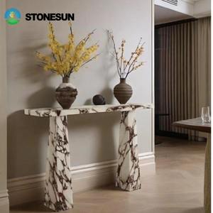 <span class=keywords><strong>Table</strong></span> <span class=keywords><strong>console</strong></span> d'entrée en marbre Calacatta Viola naturel StoneSun pour meubles de maison, <span class=keywords><strong>table</strong></span> <span class=keywords><strong>console</strong></span> d'entrée en marbre de luxe - Product Image 4