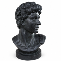 Buste de David classique en résine, sculpture de style Michel-Ange, décoration