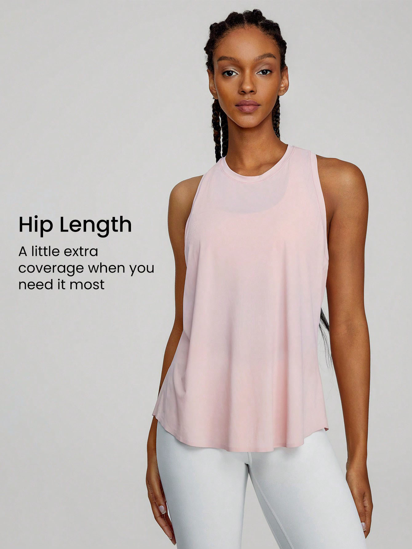 Custom Made Light Polyester Fabric Breathable Quick-Drying Fitness Tank Tops Casual with Side Split Sports Running for Women