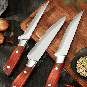 <span class=keywords><strong>Cuchillo</strong></span> afilado de acero inoxidable <span class=keywords><strong>para</strong></span> carnicero de 11 pulgadas con mango de grano de madera de plástico y Funda de cuero - Product Image 1