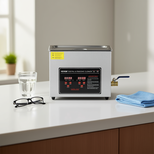 Nettoyeur à ultrasons numérique Vevor 6L en acier inoxydable chauffant pour bijoux et lunettes, machine de nettoyage domestique - Product Image 2