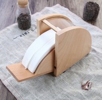 Support de rangement populaire en bois pour filtres à café, étagère en bois d'hévéa, accessoires professionnels pour barista