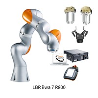 Robot collaboratif automatique KUKA LBR IIWA 7 R800, cobots légers avec moteur et PLC, charge utile de 7 kg pour les travaux d'assemblage délicats