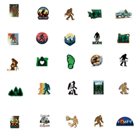50 pièces en plein air sauvage pied aventure gorille orang-outan singe cadeau personnalisé planche à roulettes bagages autocollants pour ordinateur portable