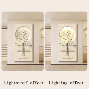 Hall d'entrée Plantes vertes hydroponiques Hall d'entrée Art Décor Peinture Crème Vent <span class=keywords><strong>Grès</strong></span> Lumineux LED Peinture - Product Image 6