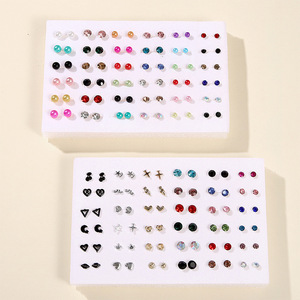 Boucles d'oreilles pour enfants, ensemble de pierres précieuses en résine de fruits colorés, hypoallergéniques, bijoux cadeaux - Product Image 1