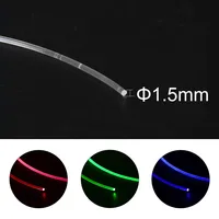 Cable de fibra óptica a prueba de agua, 1,5mm, emisor lateral, 700 m/rollo, longitud personalizada para muebles/Iluminación de exhibición de gabinete