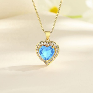 Colliers pour femmes en zircon plaqué or 18 carats Golden Passion Wholesale, bijoux de mode pour femmes - Product Image 3