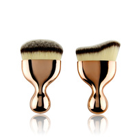 Brosse à Blush à fond de teint unique, poils synthétiques doux en forme de S, maquillage court, brosse à poudre libre, brosses végétaliennes