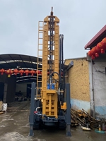 Foreuse hydraulique diesel/électrique pour puits d'eau, diamètre de forage 140-325 mm, profondeur 300 m, mobilité sur chenilles en caoutchouc, utilisation facile
