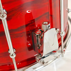 Tambor Metálico Profesional de Arce de Alta Tensión de 14x8 Pulgadas con Acabado en Madera Roja para Banda de Conciertos, Orquesta e Instrumentos de Percusión - Product Image 5