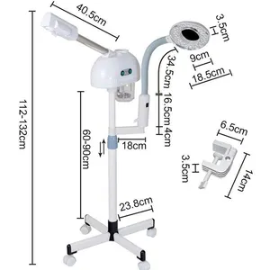 1 में 2 5X के साथ चेहरे स्टीमर आवर्धक दीपक चेहरा स्टीमर Humidifier Vaporizer के धुंध भाप इनहेलर के लिए सैलून स्पा सौंदर्य त्वचा