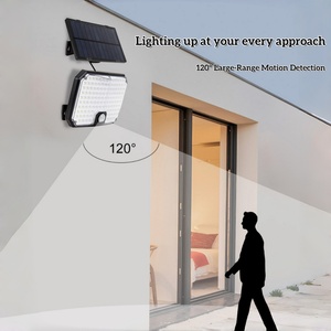 OTHC 1812B Luces de inundación LED solares 124 LED Sensor de movimiento Luces de punto de seguridad impermeables para jardín Porche Patio Garaje-Pequeño - Product Image 2