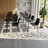 Ensemble bureau et chaise pour étudiants, durable, avec structure métallique robuste, bureau scolaire individuel pour centre de formation, salle d'examen universitaire