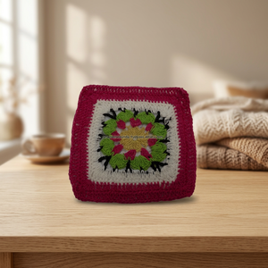 Sous-verre en dentelle de coton crocheté, multicolore, écologique, de haute qualité, 4x4 pouces, forme carrée contemporaine, pour la salle à manger, vente en gros - Product Image 3