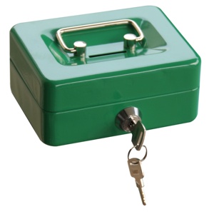 ROOF Small Metal Lockable Cash Deposit Box Saving Bank With Slot 5" T-125CB-D