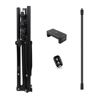 Trépied Support de Lumière Flexible 2M pour Photo, Anneau Lumineux LED, Perche à Selfie, Appareil Photo et Téléphone Portable avec Tête de Vis 1/4