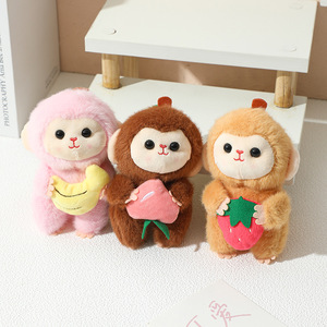 Juguete de peluche, Animal de peluche, pequeño mono, plátano, <span class=keywords><strong>fruta</strong></span>, muñeca para niños, venta al por mayor, máquina de garra, máquina de monedas Arcade, tamaño de 4 pulgadas - Product Image 3