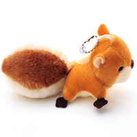 Porte-clés en peluche écureuil à grande queue, jouet en peluche doux, pendentif de sac moelleux, porte-clés de voiture, cadeau pour filles et enfants