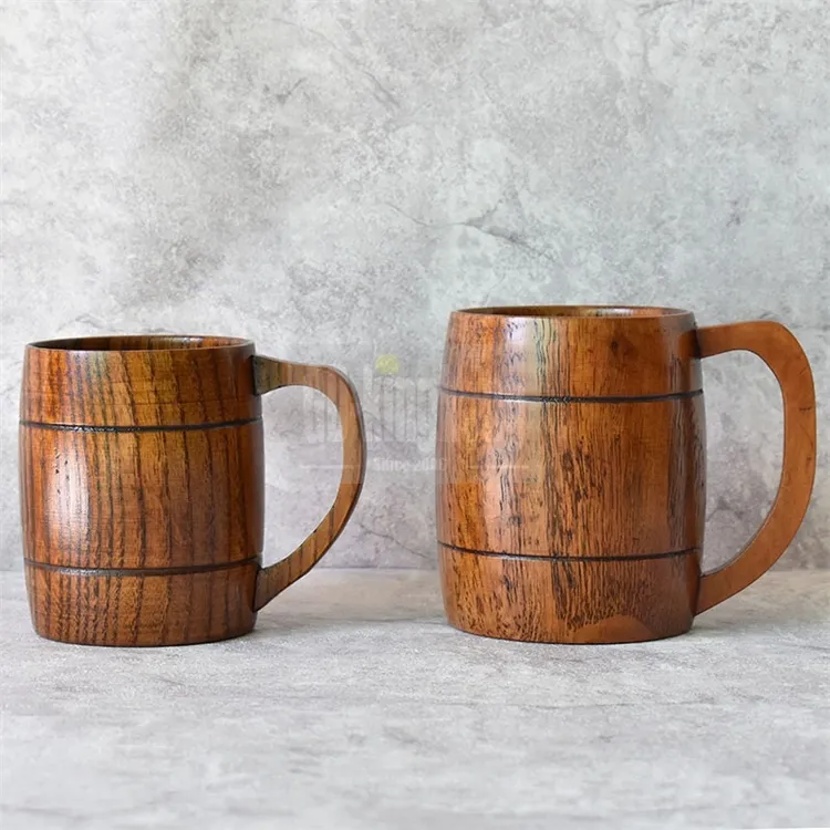 gdkk reusable one teapot wood bamboo water tea coffee cup,Japanese Style wooden Teacup Retro Wooden Small Cup Creative Coffee Cup
